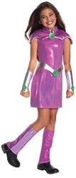 Rubie’s Costume Girls DC Superhero Deluxe Starfire Costume, Medium, Multicolor